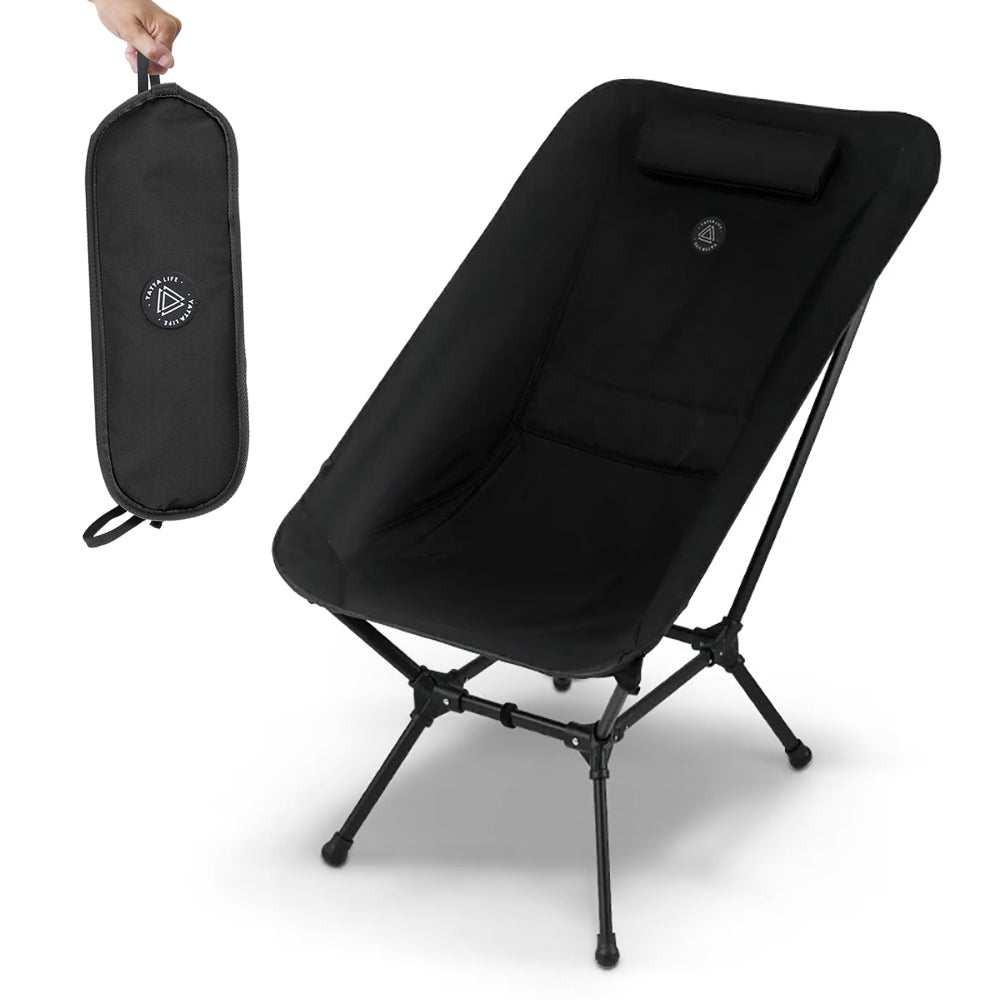 FTC_  CAMPING CHAIR キャンピングチェア_ BLACK無地黒 FTC_ CAMPING CHAIR キャンピングチェア_ BLACK無地黒 FTC_ CAMPING